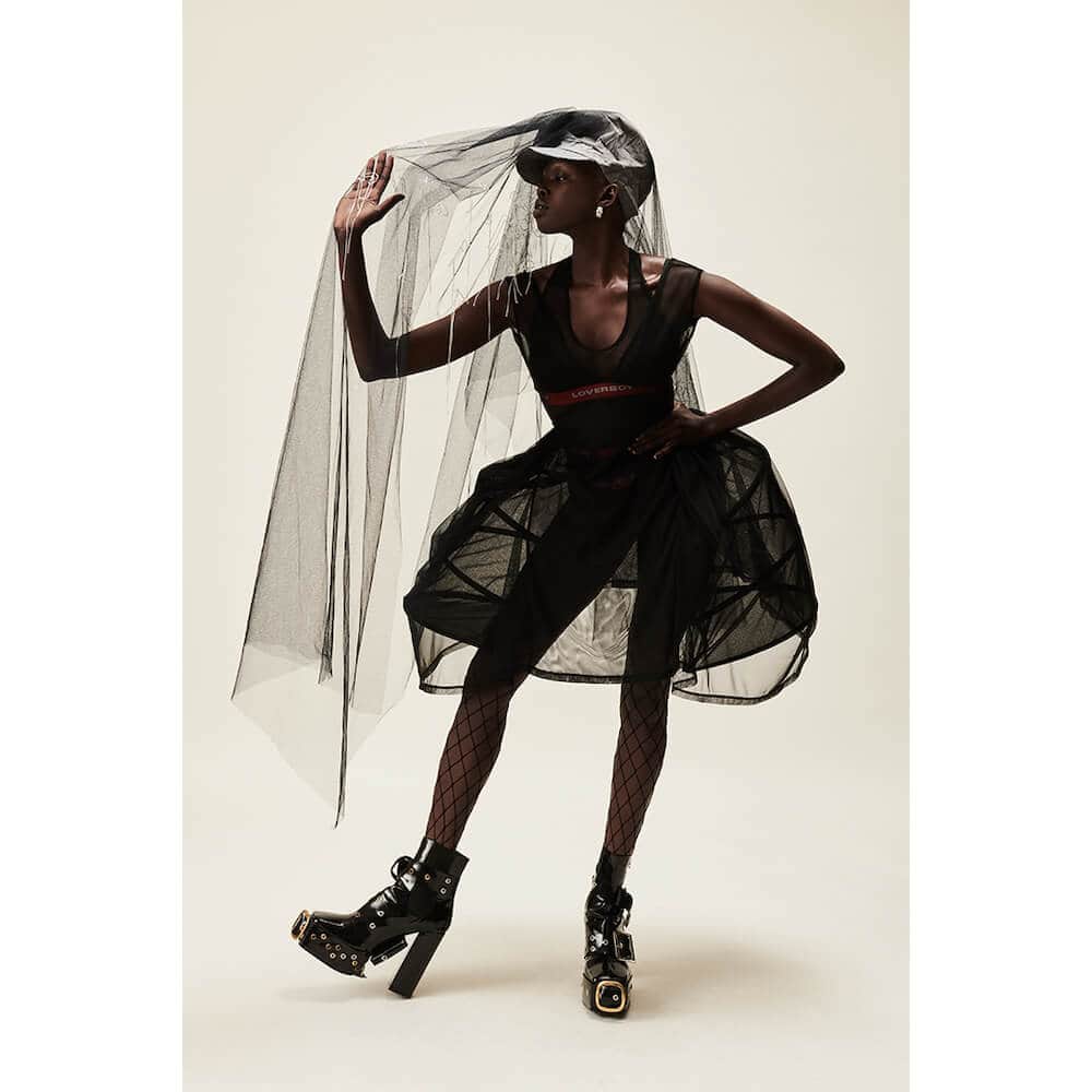 【正規店出品】CHARLES JEFFREY LOVERBOY LACE UP DRESS BLACK Charles Jeffrey Loverboy: Ready-To-Wear AW22 - 10 Magazine